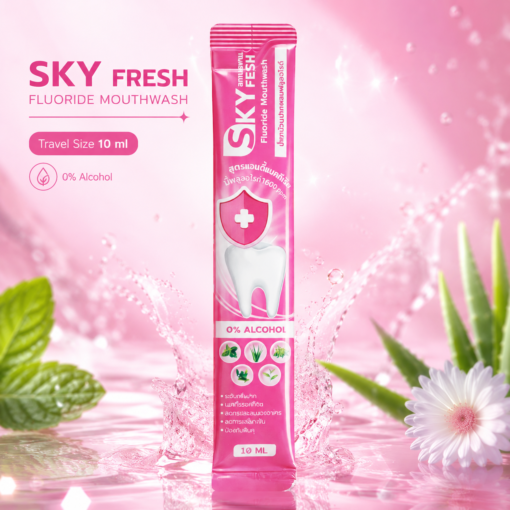 น้ำยาบ้วนปาก สกาย เฟรช ฟลูออไรด์ (Sky Fresh Fluoride Mouthwash)